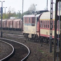 Train named "Beaver" from Wroclaw to Zary, Poland