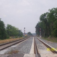 Crossover on double track, just north of GA. 90 crossing, Lilly, GA