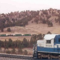 A view of both ends of a train.