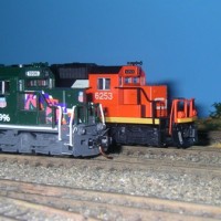 CN SD40-2 and UP custom painted SD40-2