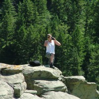 Grant-sar photographing Belt Creek Trestle