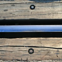 Interesting shot of a grade crossing up close...