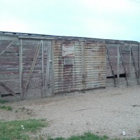 A CB&Q Boxcar as a storage place.