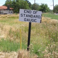 CRRM End of Standard Gauge Sign