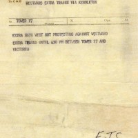 Tower 17 Train Order