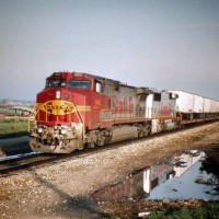 ATSF682 EB Riverbank, CA 2/9/97