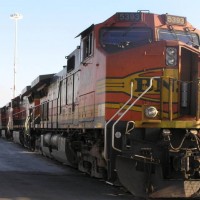 Row of BNSF Locos at their Yard