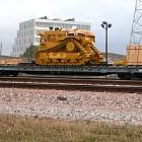 Cat D11R on PPU Flat Car