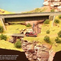 Details on Lucien Wiss / Daniel Roth "Somewhere West" N scale lay