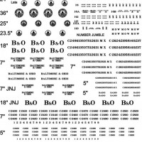 B&O Caboose Decal Set (inverse colors)