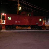 Selma, NC Railroad Station Caboose at Christmas