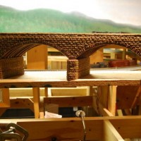 Bridge painted (stained) and installed