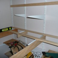 Benchwork on the wall: staging deck