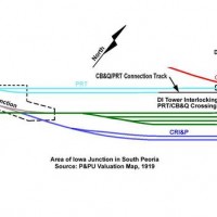 Iowa Junction, PT and CBQ DI Tower Map