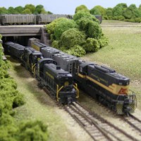 Coal local waits on through freight at Ellicott siding