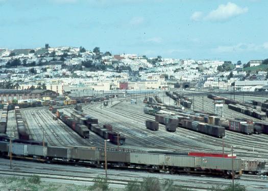 Bayshore Rail Yard, 1977, San Francisco & Brisbane, CA