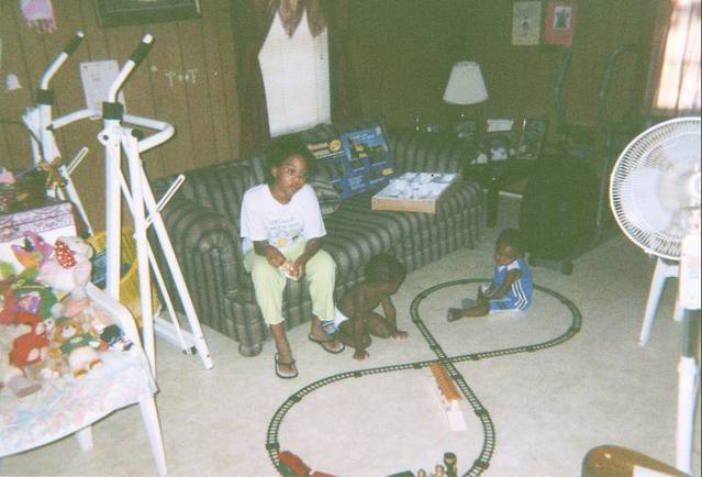 playing with the trainset